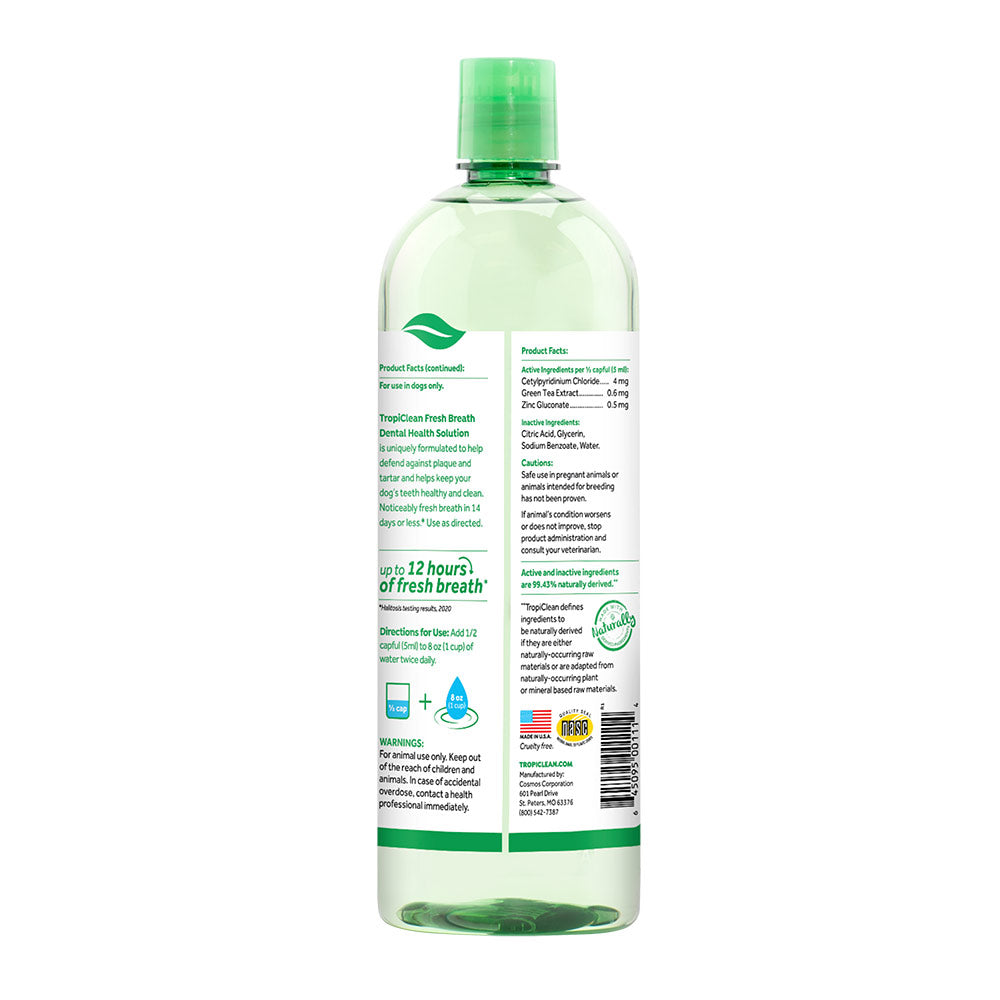 TropiClean Fresh Breath Dental Health Solution for Dogs