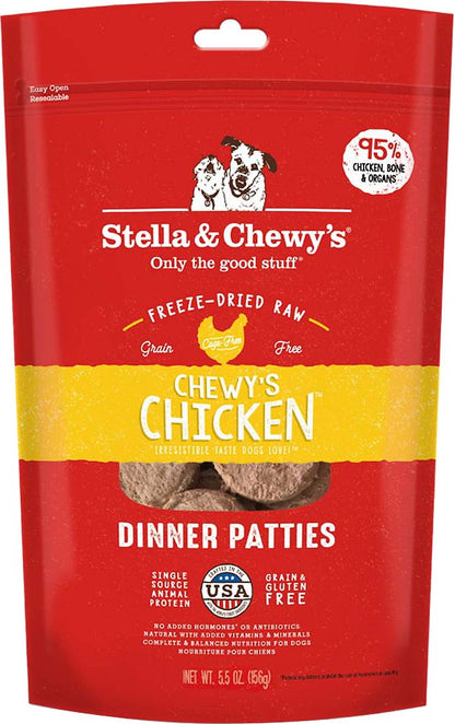 Stella&Chewy's Dog Food - Chicken Freeze-Dried Raw Dinner Patties