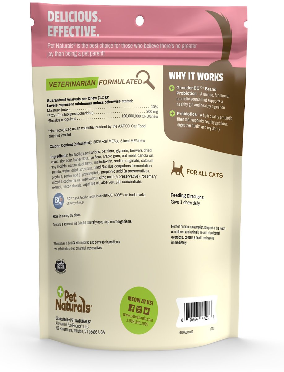 Pet Naturals Daily Probiotic Cat Chews (30ct)