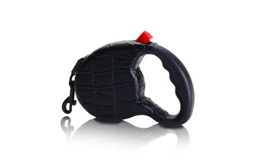 Retractable Leash Black Crocodile