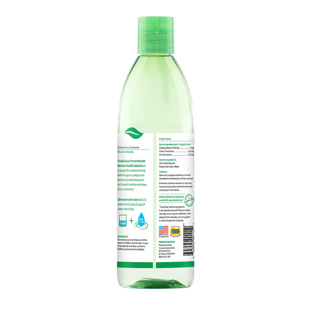 TropiClean Fresh Breath Dental Health Solution for Cats