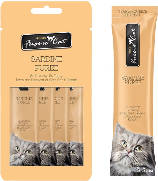 Fussie Cat Sardine Lickable Cat Treats (0.5oz *4pk)