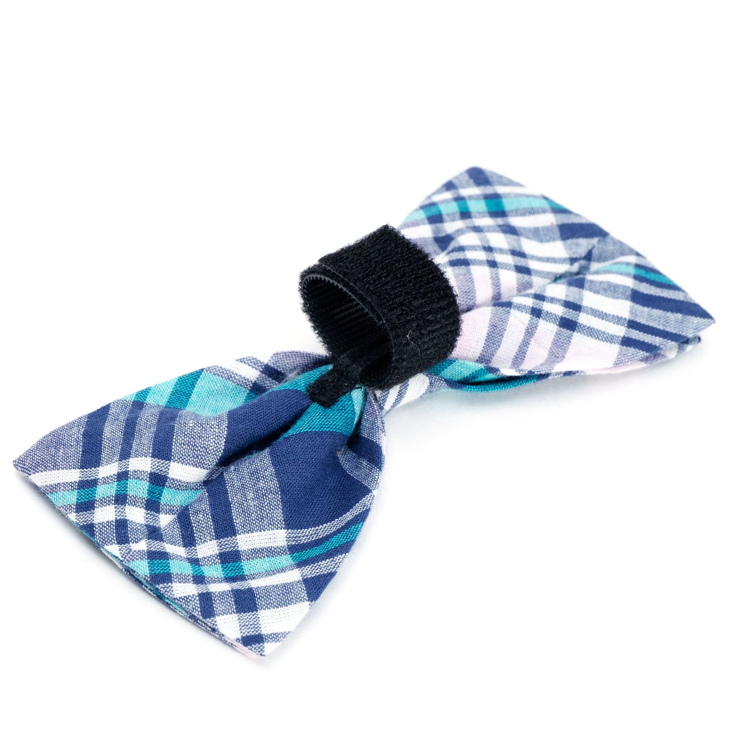 Madras Plaid Navy Bow Tie