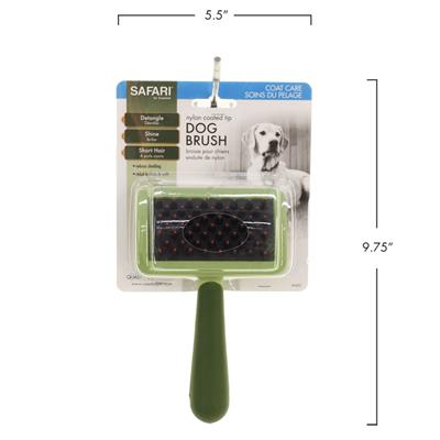 Safari Nylon Coated Tip Dog Brush for Shorthaired Breeds