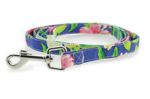 Blue Lagoon Hawaiian Hibiscus Dress w/ Leash