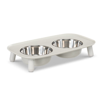 Elevated Double Feeder with Stainless Bowls
