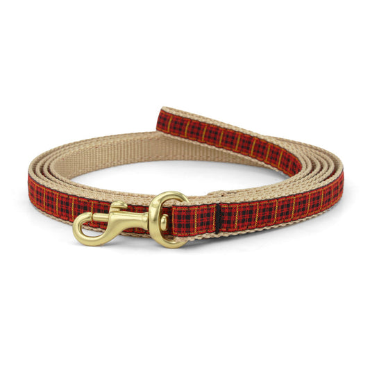 New Red Plaid Small Breed Dog Lead