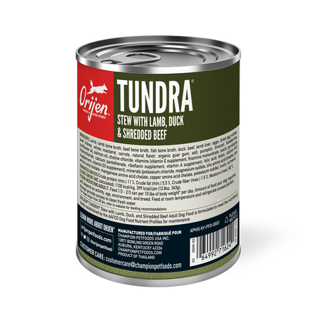 Orijen Wet Dog Food Tundra Stew with Lamb, Duck & Shredded Beef