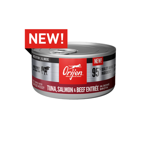 ORIJEN Wet Cat Food Tuna, Salmon + Beef Entree in Bone Broth