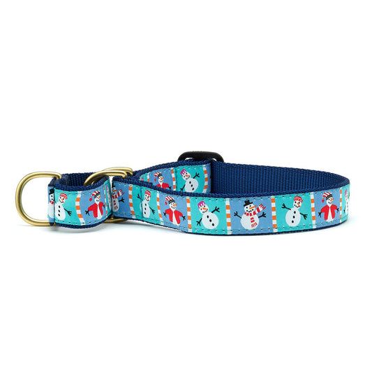 Snowman Martingale Dog Collar