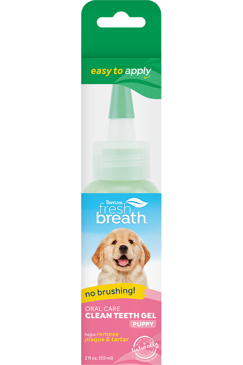 TropiClean Fresh Breath Oral Care Clean Teeth Gel for Puppy 2fl oz
