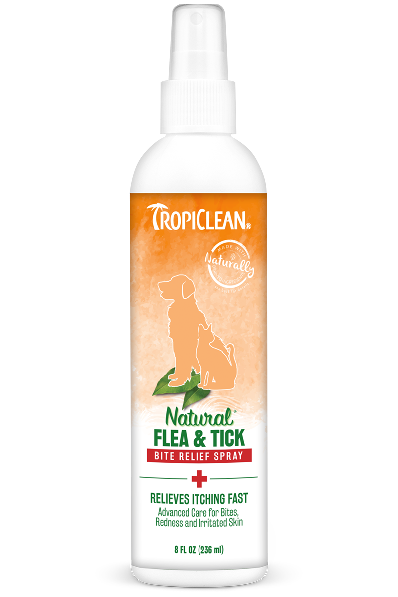 TropiClean Natural Flea & Tick Bite Relief Spray for Dogs and Cats