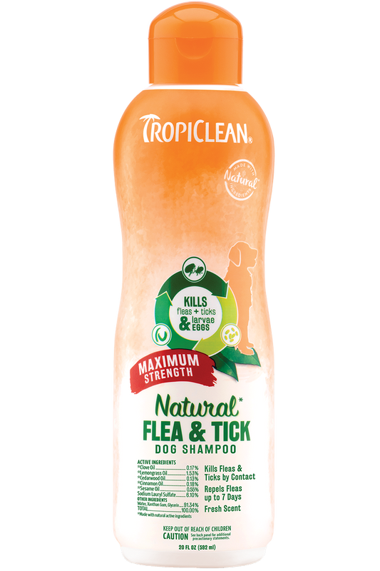 TropiClean Natural Flea & Tick Shampoo (Maximum Strength)