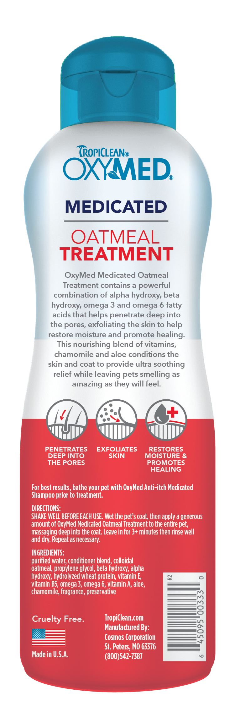 TropiClean OxyMed Medicated Oatmeal Treatment (Ultra Soothing Conditioner)
