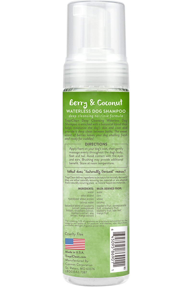 TropiClean Waterless Dog Shampoo Deep Cleaning