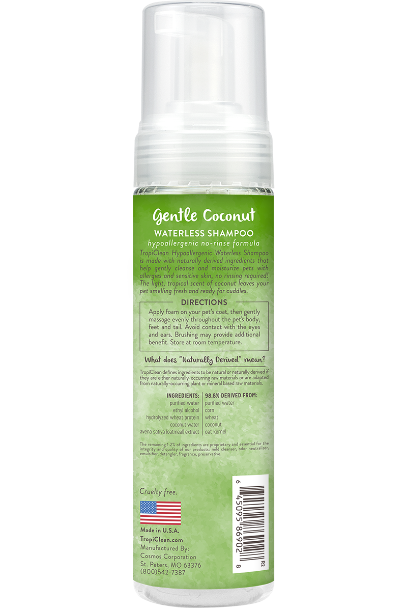 TropiClean Waterless Pet Shampoo Hypoallergenic
