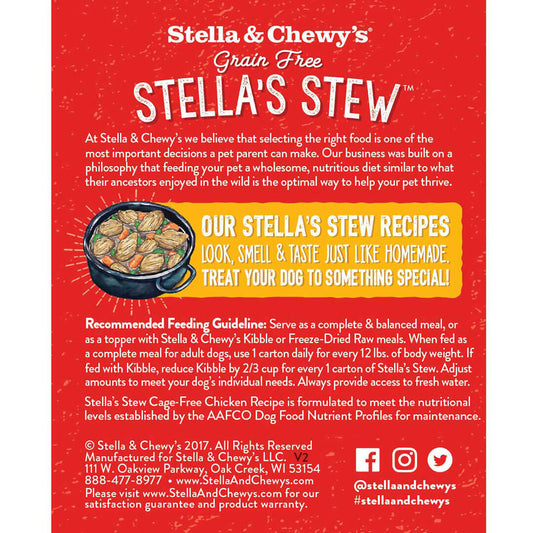 Stella&Chewy's Dog Wet Food - Cage-Free Chicken Stew