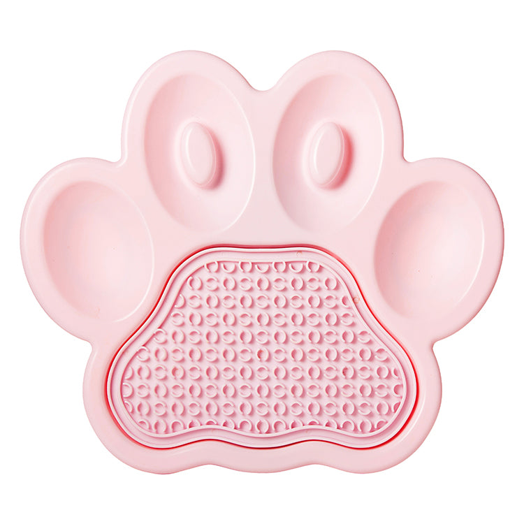 PAW 2-in-1 Lick Pad with Slow Feeder Plate – Pink