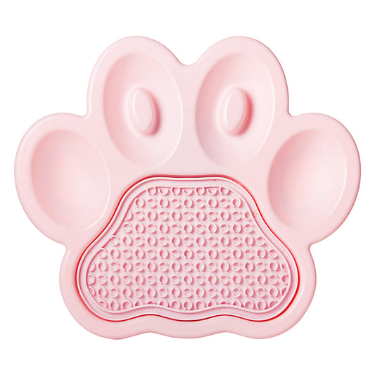 PAW 2-in-1 Lick Pad with Slow Feeder Plate – Pink