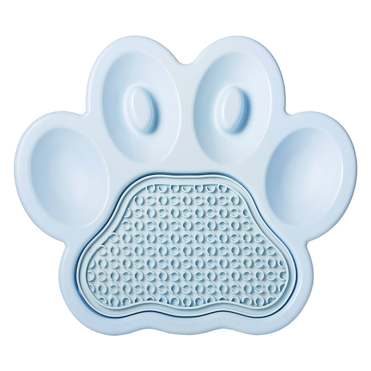 PAW 2-in-1 Lick Pad with Slow Feeder Plate – Baby Blue