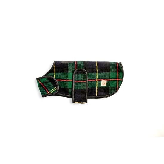 Navy Tartan Blanket Coat