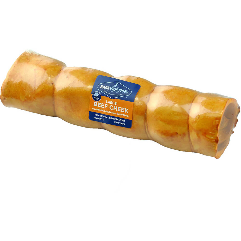Barkworthies Peanut Butter Dipped Beef Cheek