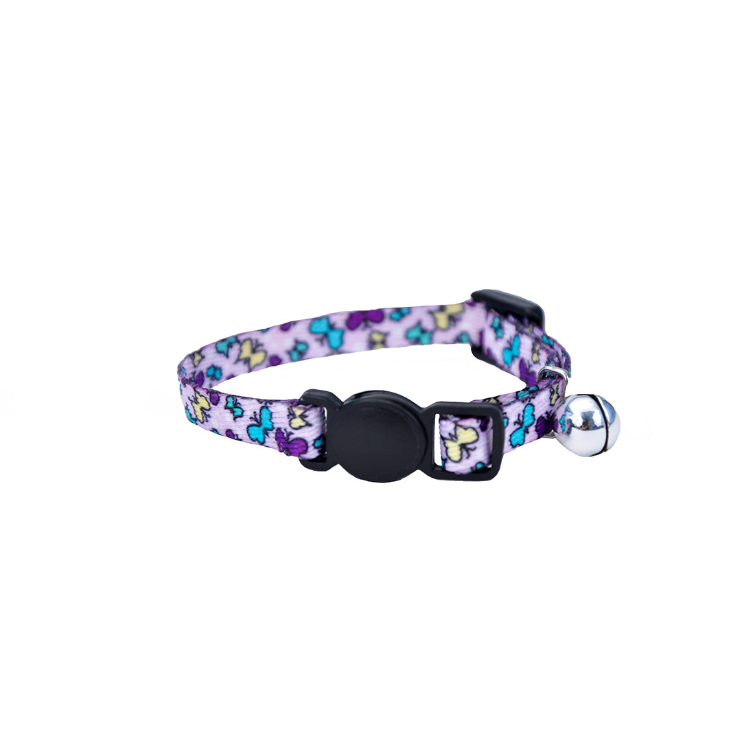 Adjustable Breakaway Kitten Collar Purple Butterflies