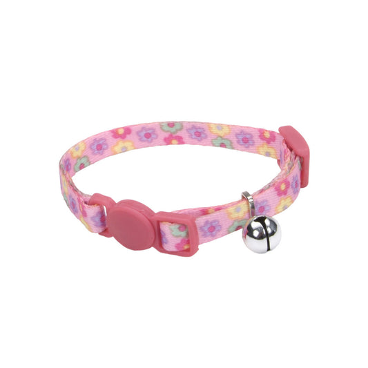 Adjustable Breakaway Kitten Collar Daisies Multicolor