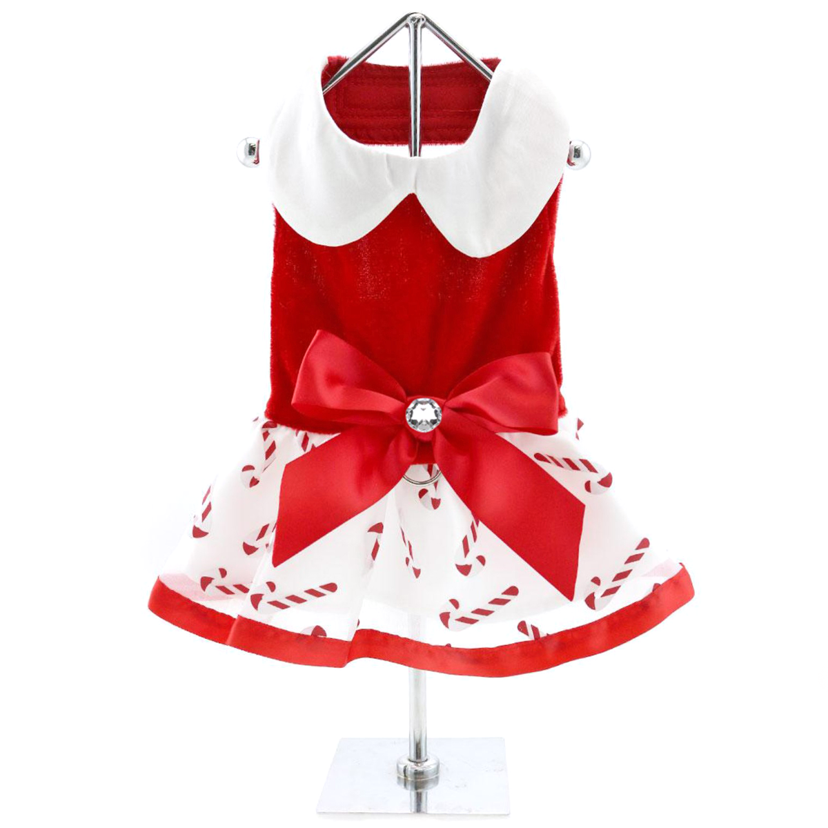 holiday pet dresses Parisian Pet Winter Bows Pink Dog Dress