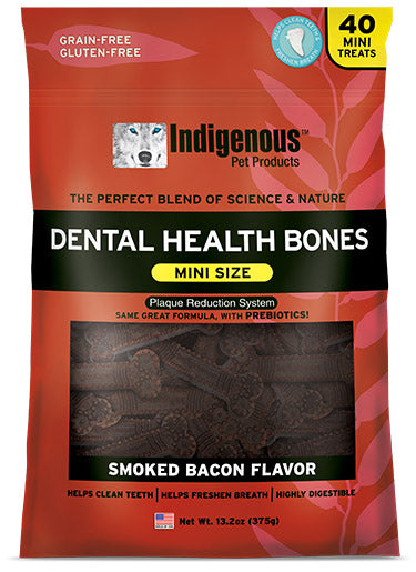 Indigenous Dental Health Bones Smoked Bacon Flavor Mini 40ct
