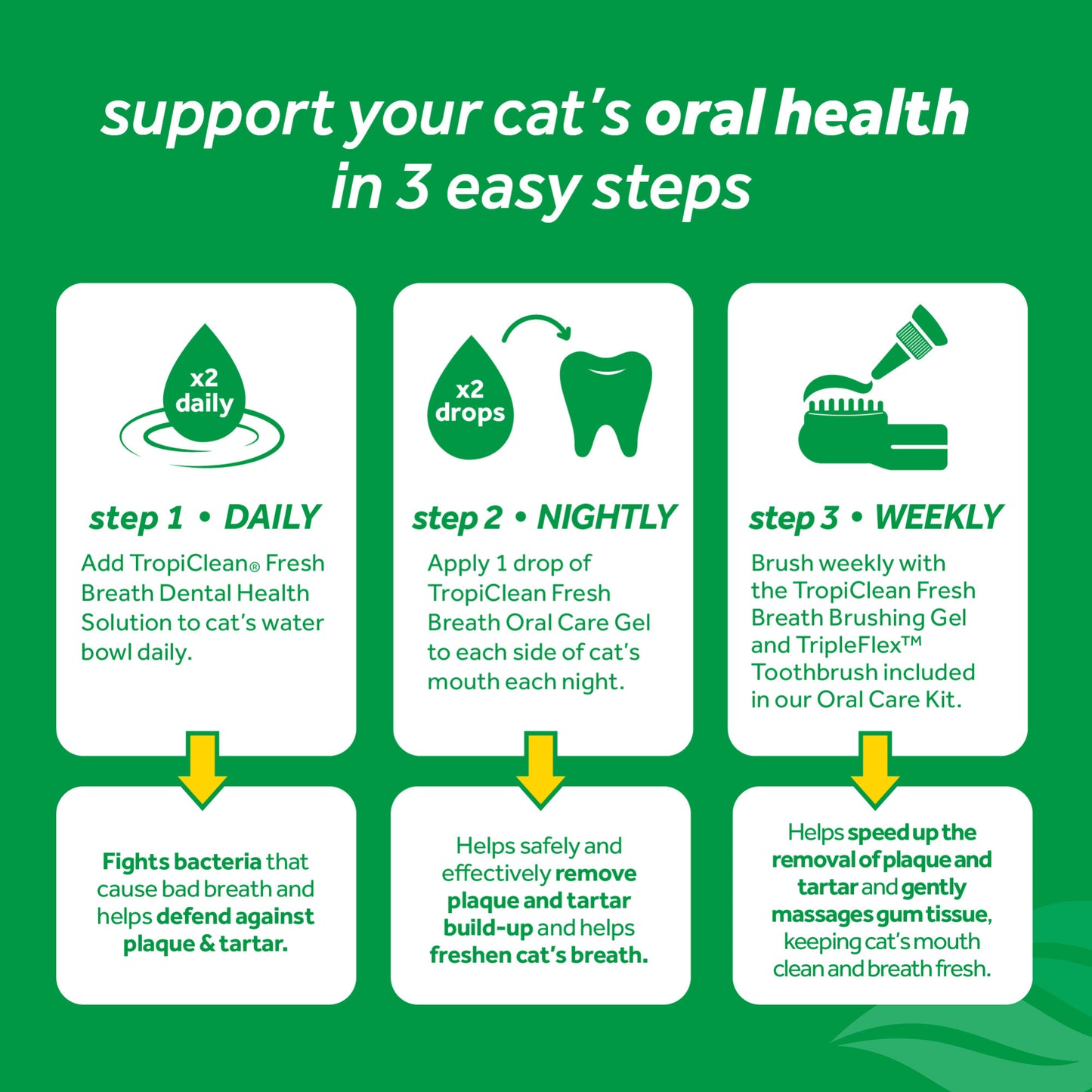 Tropiclean Oral Care Kit for Cats
