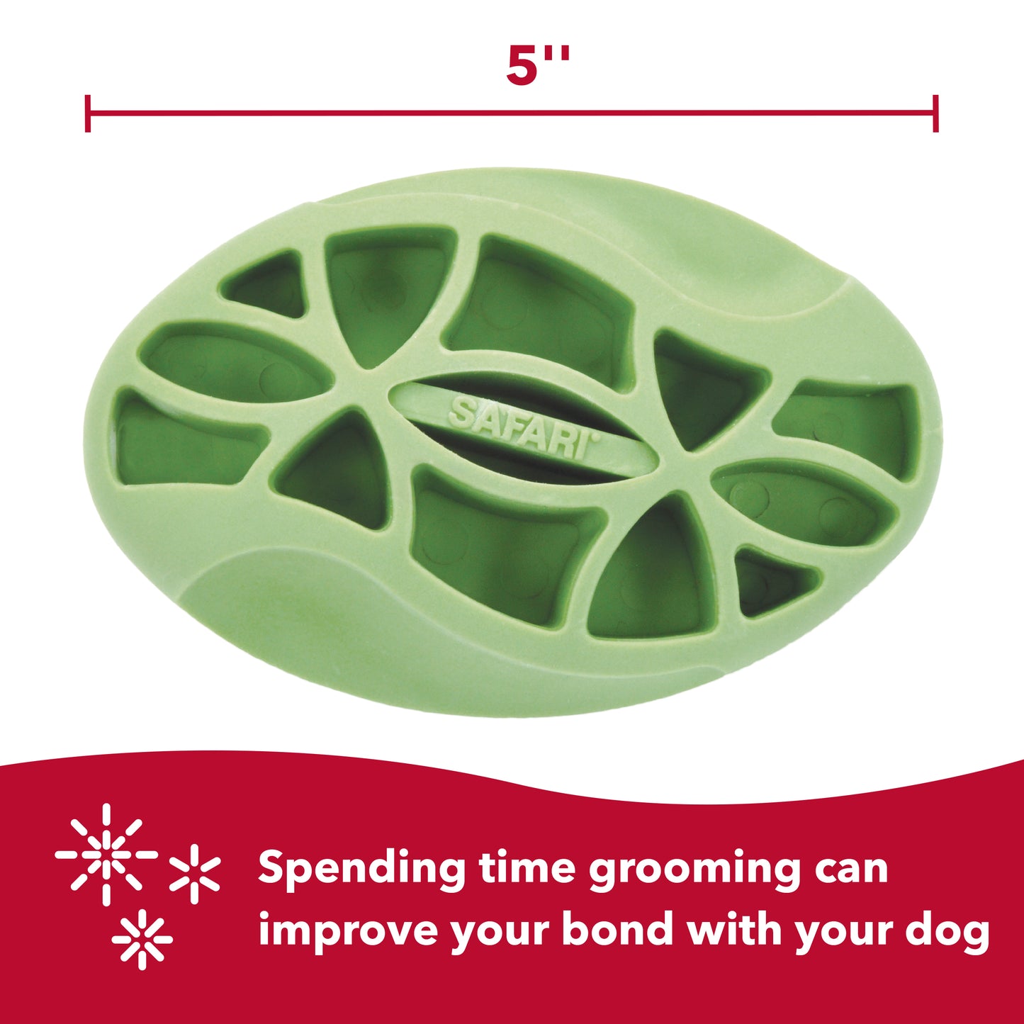 Safari Dog Comfort Grip Curry Brush