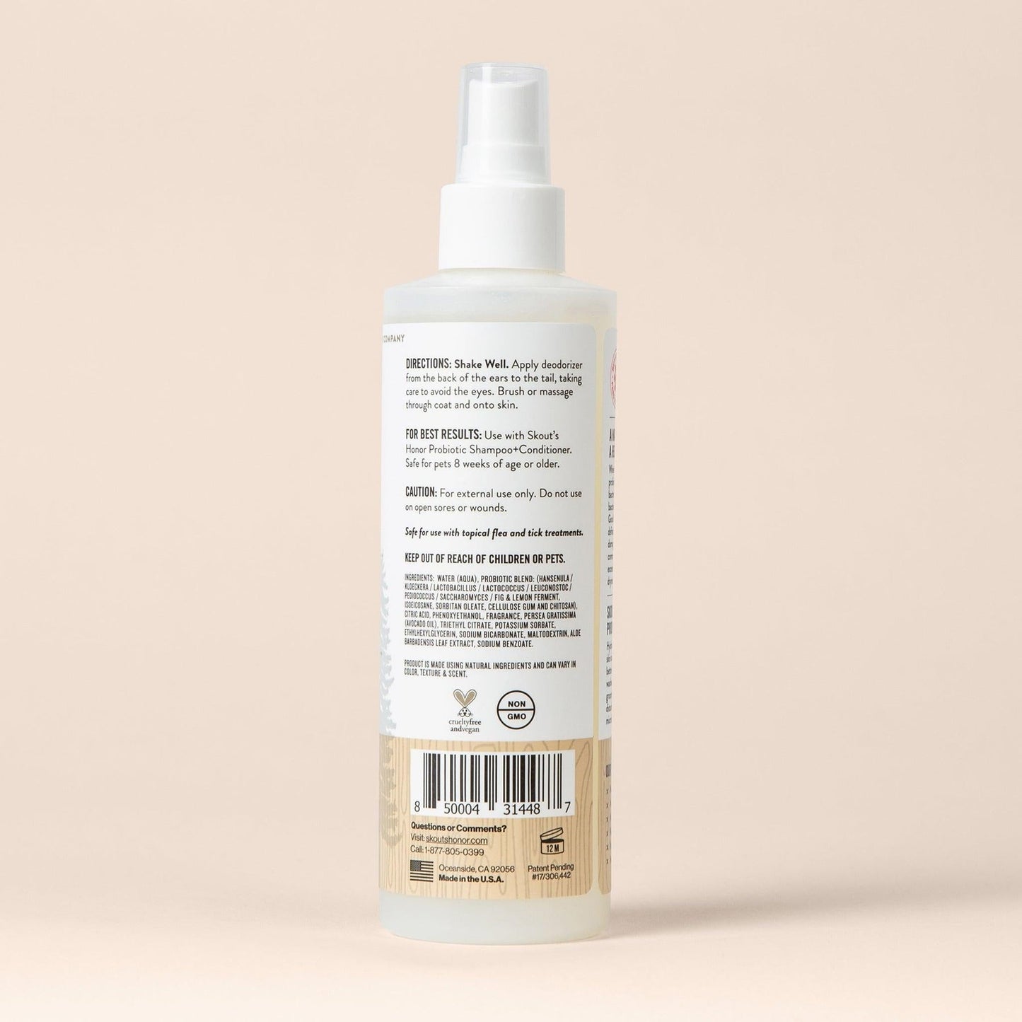 Skout's Honor Probiotic Deodorizer Dog of the Woods(Sandalwood Vanilla) 8oz