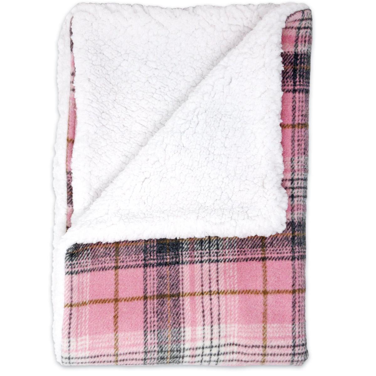 Sherpa-Lined Dog Blanket, Pink