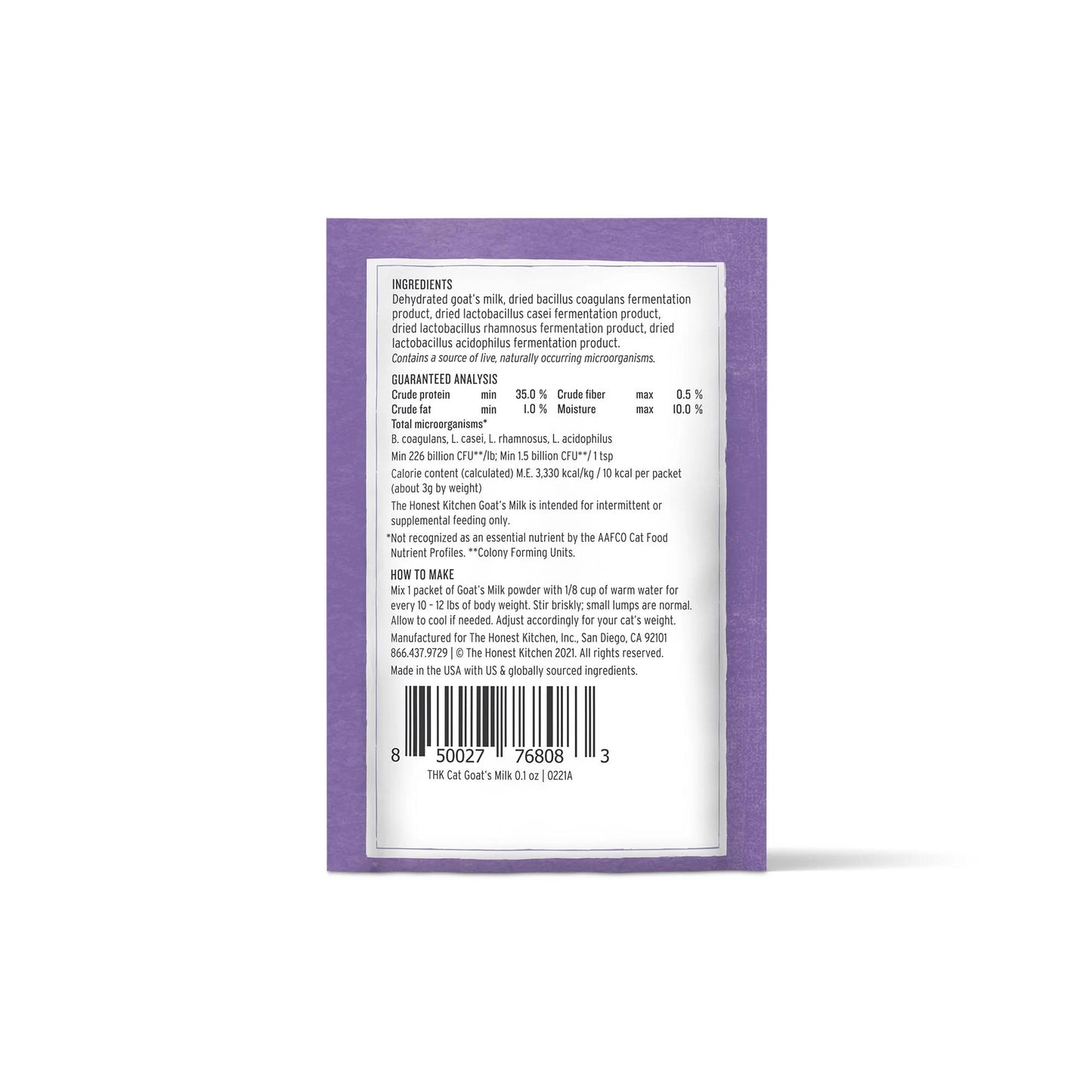 The Honest Kitchen Cat Blend Instant Goat's Milk