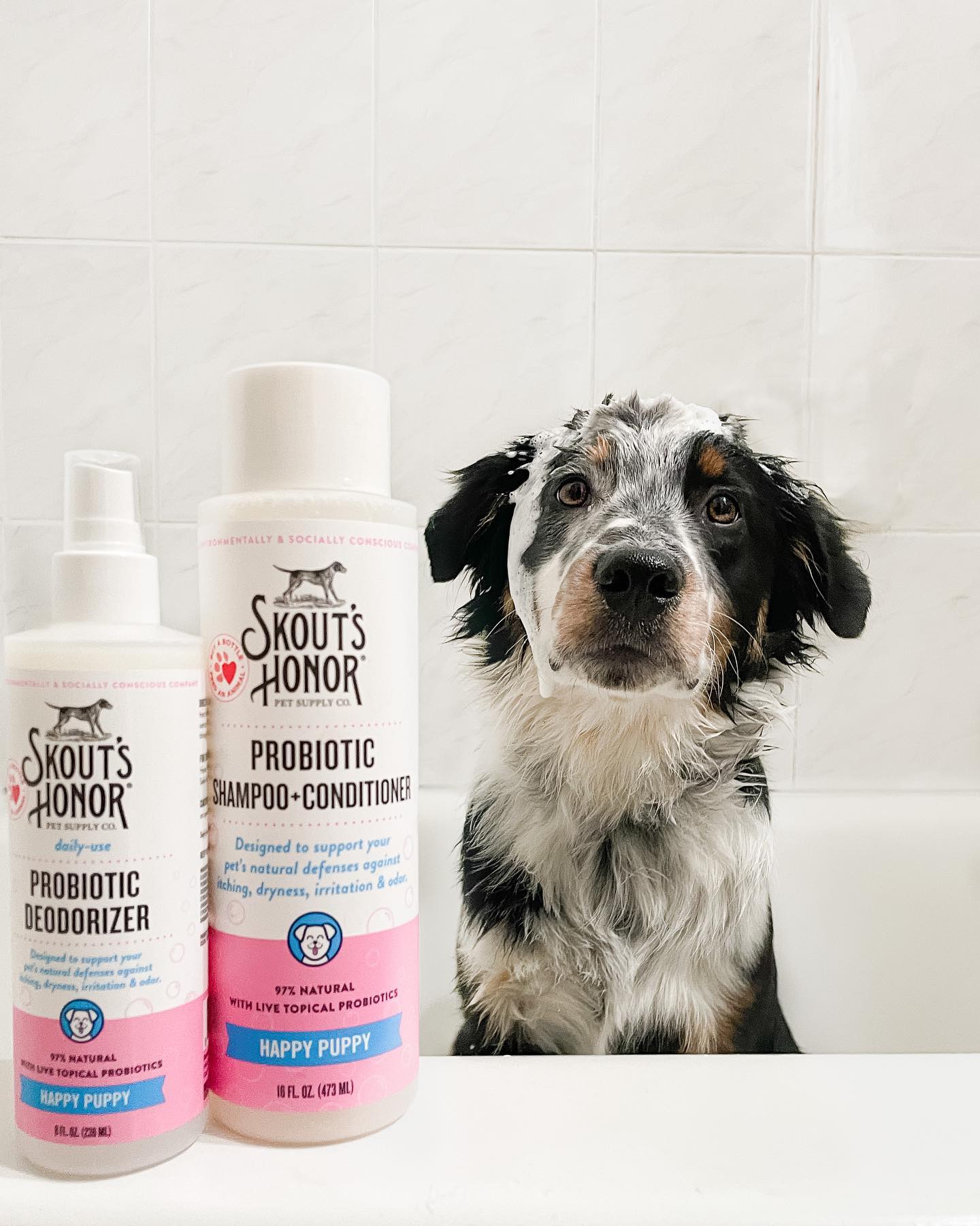 Skout's Honor Probiotic Shampoo+Conditioner Happy Puppy(Lilac & Linen) 16oz