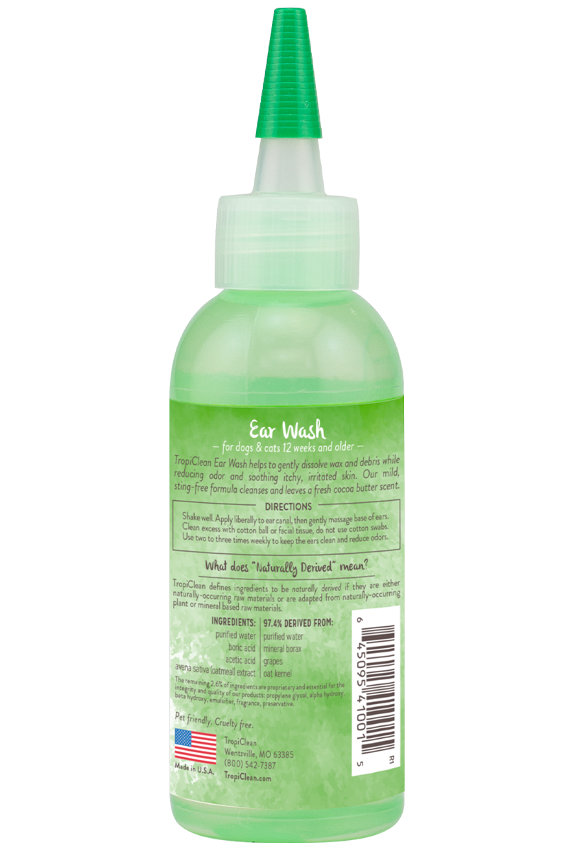 TropiClean Alcohol-Free Ear Wash 4oz