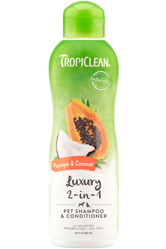 TropiClean Papaya & Coconut Luxury 2 in 1 (Shampoo & Conditioner)