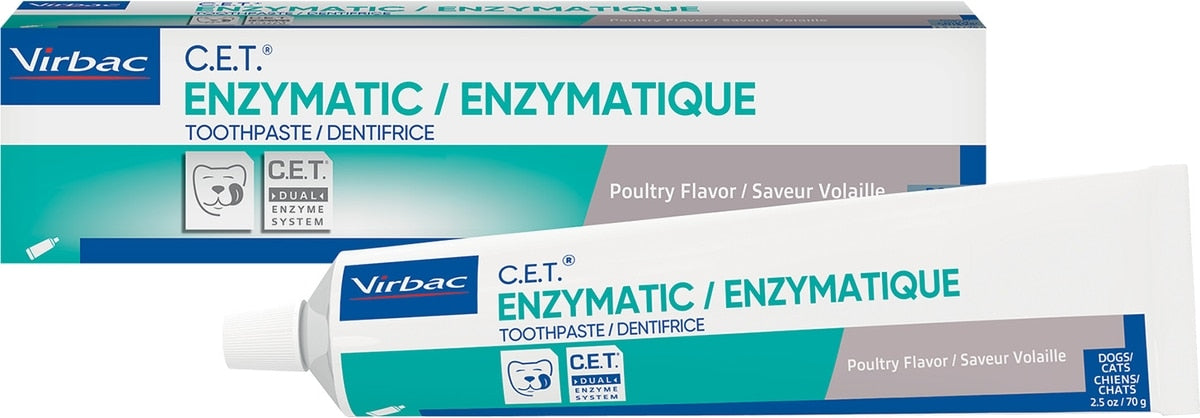 Virbac | C.E.T. Enzymatic Poultry Flavored Dog & Cat Toothpaste, 70 gram