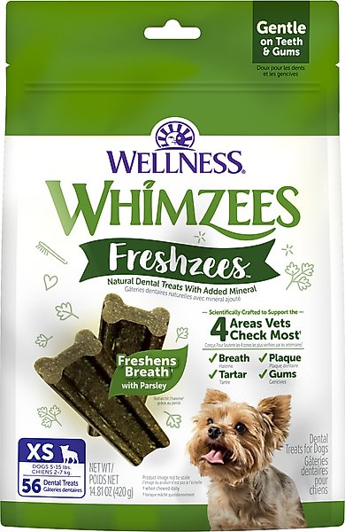 WHIMZEES Freshzees X-Small Dental Dog Treats, 14.81-oz bag, 56 count