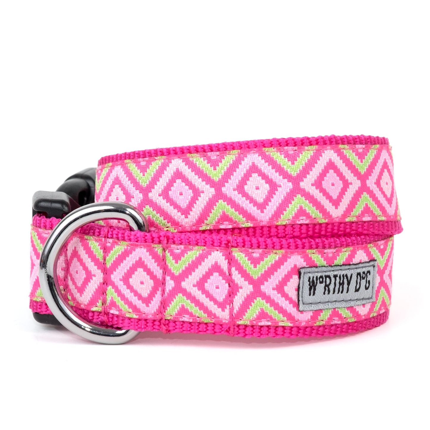 Graphic Diamond Pink Dog Collar