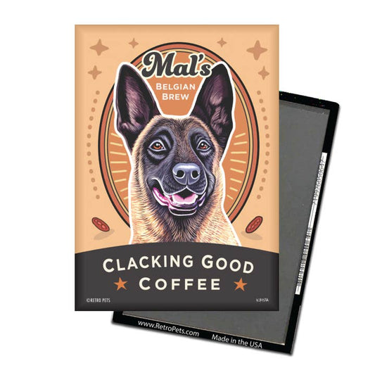 Dog Magnet - Belgian Malinois "mal's Belgian Brew"