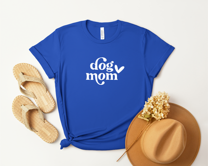 Dog Mom Crewneck T-shirt, Royal Blue