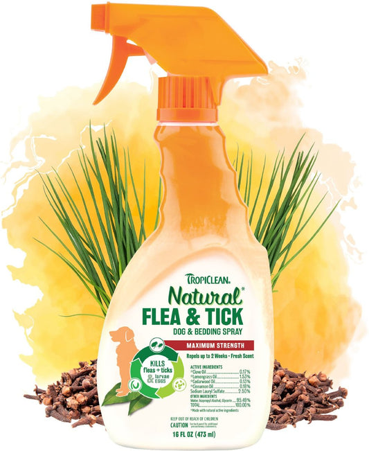 TropiClean Flea and Tick Spray for Dog & Bedding