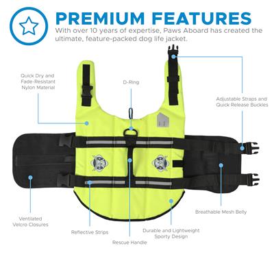 Dog Life Jacket - Neon Yellow