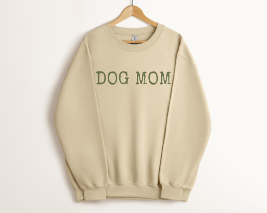 Dog Mom Sweatshirt, Sand