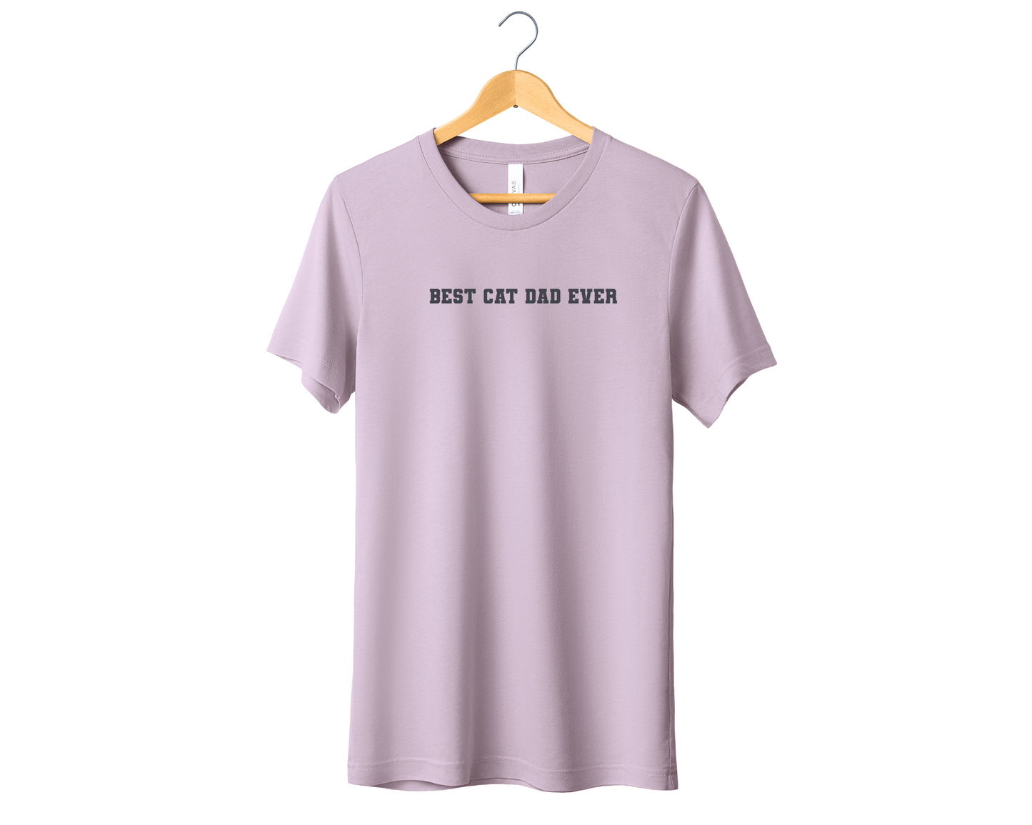 Best Cat Dad Ever T-shirt, Pink Gravel