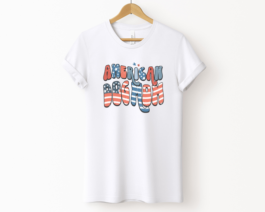 [20% OFF] American Dog Mom Crewneck T-shirt, White