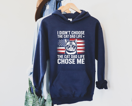 Cat Dad Life Hoodie - Navy