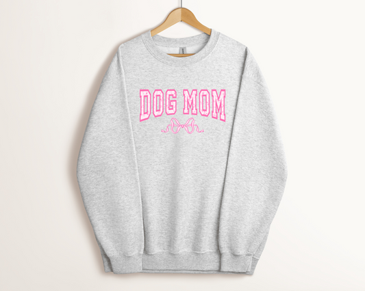 Dog Mom Floral Pink Sweatshirt, Ash